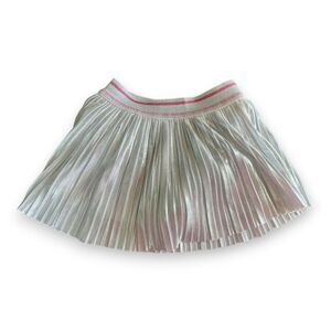 Kate Spade Silver Shimmer Pleated Skirt with Bodysuit 18 Months VGUC